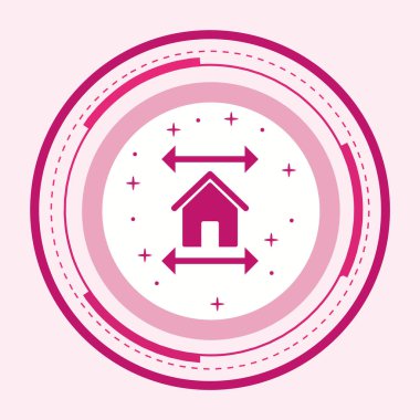 Moda Biçimli İzole Arka Gruplandırılmış Emlak Tasarımı Simgesi