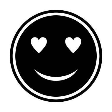 Aşk Emoji Simgesi Moda Tarzı İzole Arkaplan         