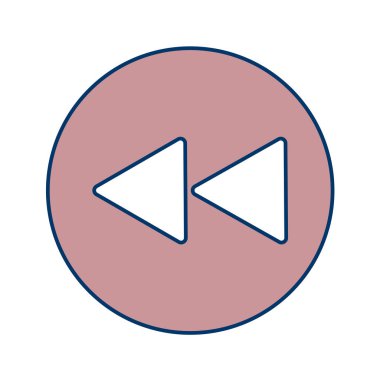 Multimedya düz simgesi beyaz arkaplanda izole edildi