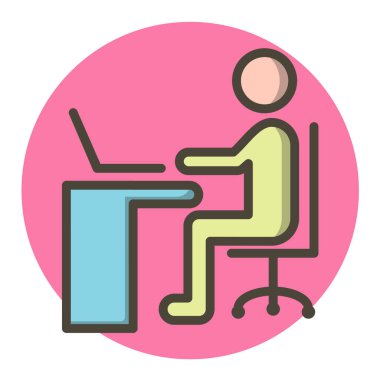 bilgisayar ve dizüstü bilgisayar vektörü simgesi