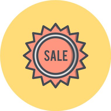 satış etiketi vektör simgesi