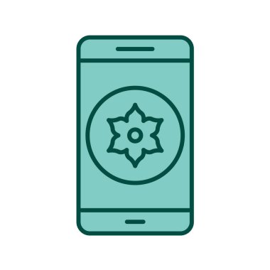 Galeri Mobil Uygulama Simgesi Moda Biçimli İzole Arkaplan