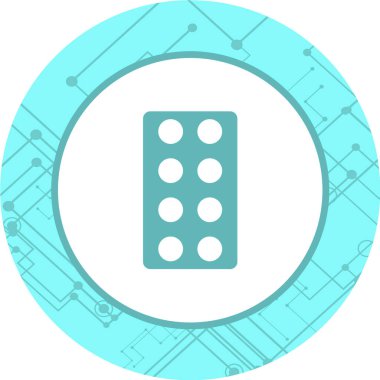 Tıbbi hap ikonu vektör illüstrasyonu