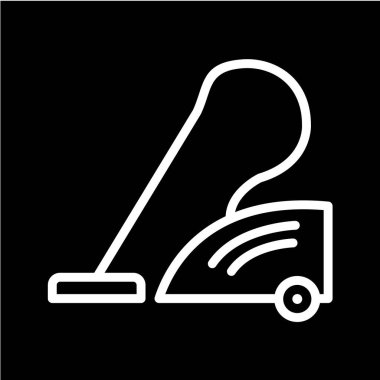 Vektör illüstrasyonu, basit simge elektrik süpürgesi