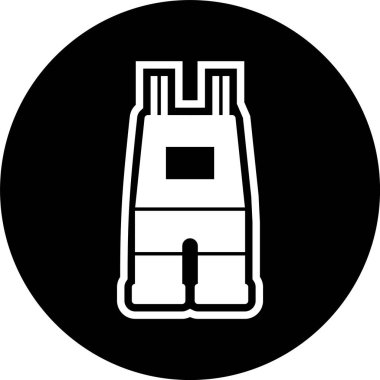  Dungarees Simgesi Moda Biçimli vektör çizimi 