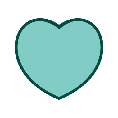 kalp simgesi modada izole edilmiş arkaplan