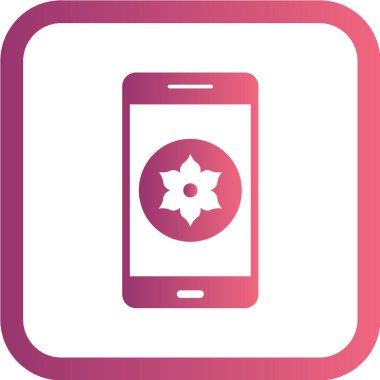 Modern telefon simgesinin vektör illüstrasyonu 