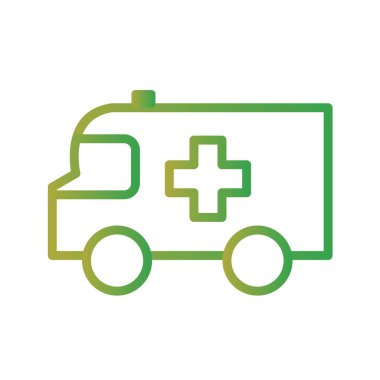 ambulans simgesi, vektör illüstrasyonu