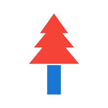 Çam Ağacı Simgesi Moda Tarzı İzole Arkaplan   