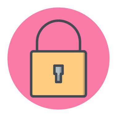 Moda Biçimli Güvenlik Simgesi İzole Arkaplan