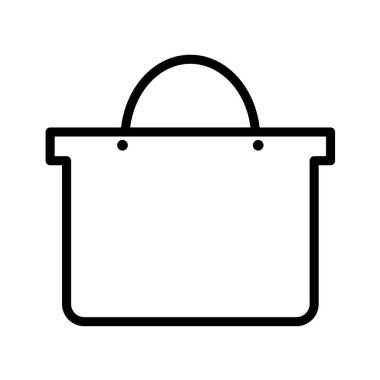 Alışveriş poşeti simgesi vektör illüstrasyon grafik tasarımı