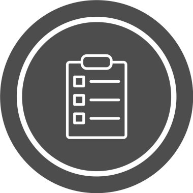Kontrol listesi simgesi vektör illüstrasyonu