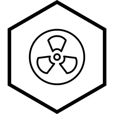 Moda Biçimli Radyasyon Simgesi İzole Arkaplan