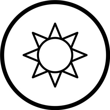 Güneş Simgesi Vektör illüstrasyonu