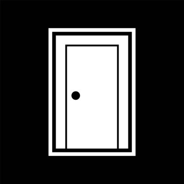 Moda Biçimli Kapı Simgesi İzole Arkaplan 