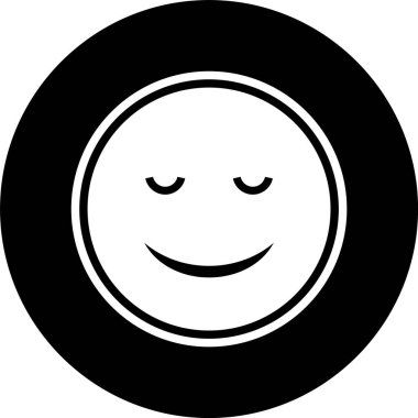 Sakin Emoji Simgesi Moda Tarzı İzole Arkaplan