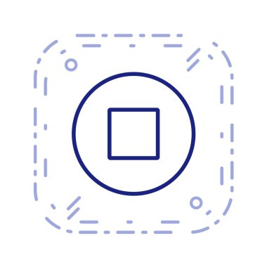 Multimedya düz simgesi beyaz arkaplanda izole edildi