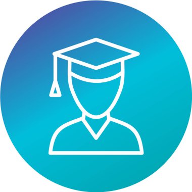 yüksek lisans web simgesi, vektör illüstrasyonu