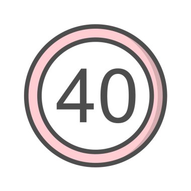 Yol simgesi, vektör illüstrasyonu