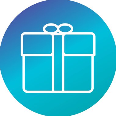 hediye kutusu simgesi, vektör illüstrasyonu