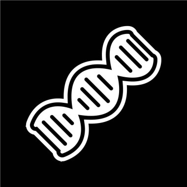 DNA çizgi simgesi, vektör, illüstrasyon