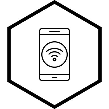 Wifi Mobil Uygulama Simgesi Moda Biçimli İzole Arkaplan