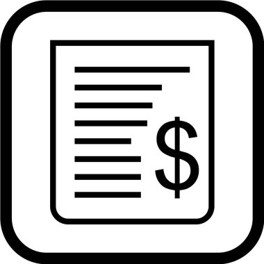 Dolar düz vektör simgesi.