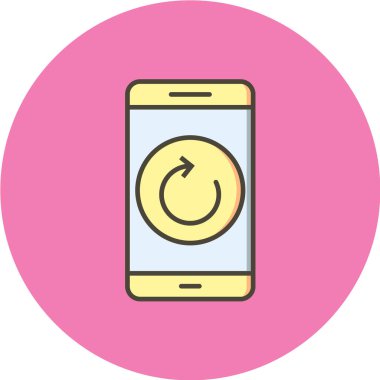 Modern telefon simgesinin vektör illüstrasyonu 