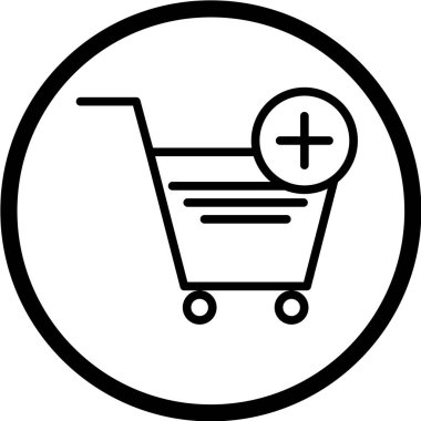 Alışveriş arabası simgesi, vektör illüstrasyonu