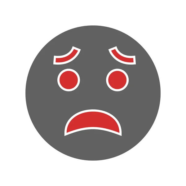 Angst Emoji Ikone Trendigen Stil — Stockvektor