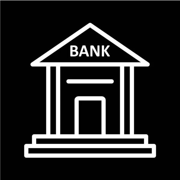 銀行の建物のアイコンベクトル図 — ストックベクタ