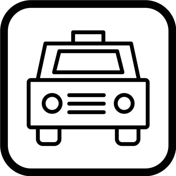 Icono Vector Coche Simple — Archivo Imágenes Vectoriales