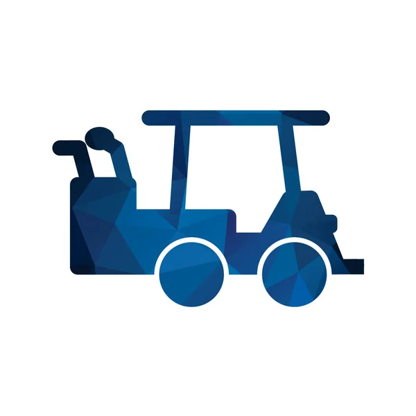 Golf Cart Symbol Auf Weißem Hintergrund Vektorillustration — Stockvektor