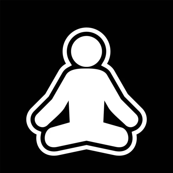 Icono Yoga Estilo Moderno Fondo Aislado — Archivo Imágenes Vectoriales