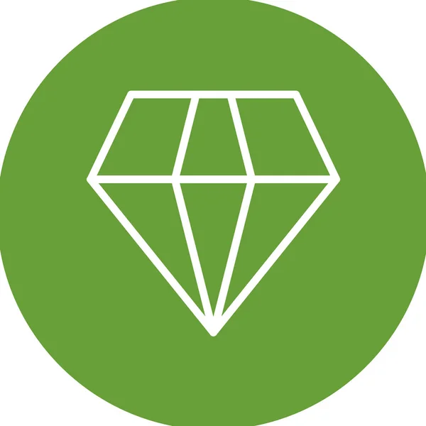Ilustración Vectorial Del Icono Diamante — Vector de stock