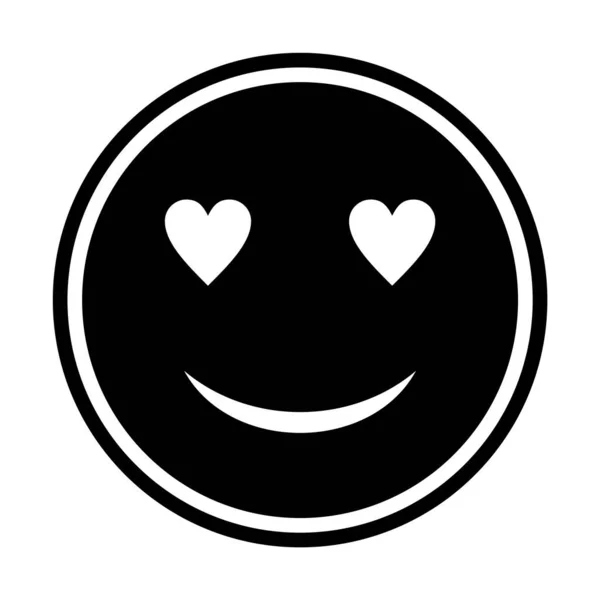 Ícone Amor Emoji Estilo Moderno Isolado Fundo —  Vetores de Stock