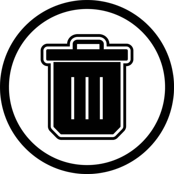 Ícone Lixo Estilo Moderno Isolado Fundo —  Vetores de Stock