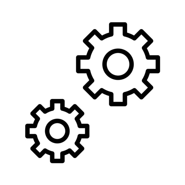 Illustration Vectorielle Simple Icône Roue Dentée — Image vectorielle