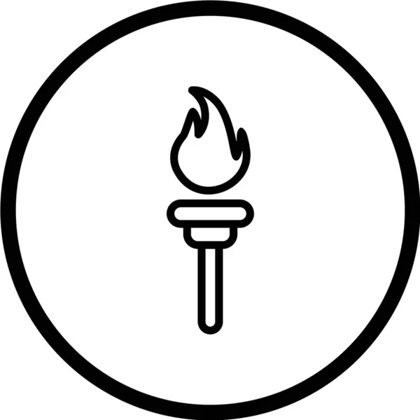 Ilustracja Wektora Płomienia Ognia — Wektor stockowy