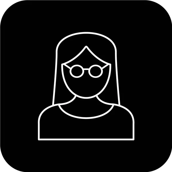 Kvinna Avatar Ikon Vektor Illustration — Stock vektor