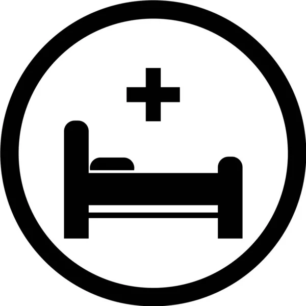 Krankenhaus Bett Symbol Vektor Illustration — Stockvektor