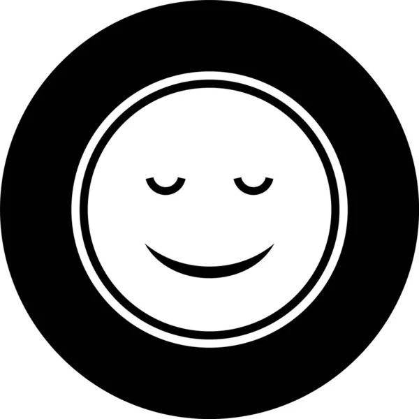 Ícone Emoji Calmo Estilo Moderno Isolado Fundo — Vetor de Stock