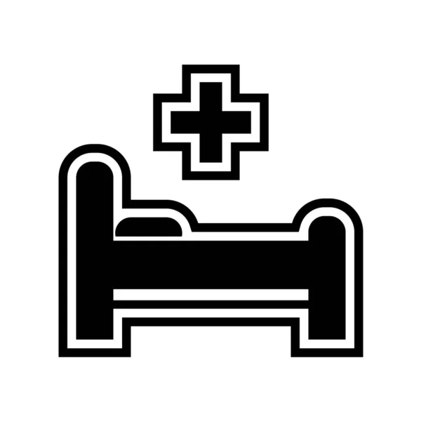 Icône Lit Hôpital Illustration Vectorielle — Image vectorielle