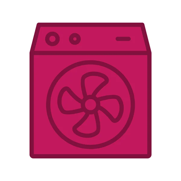 Icono Del Refrigerador Habitación Fondo Aislado Estilo Moda — Vector de stock