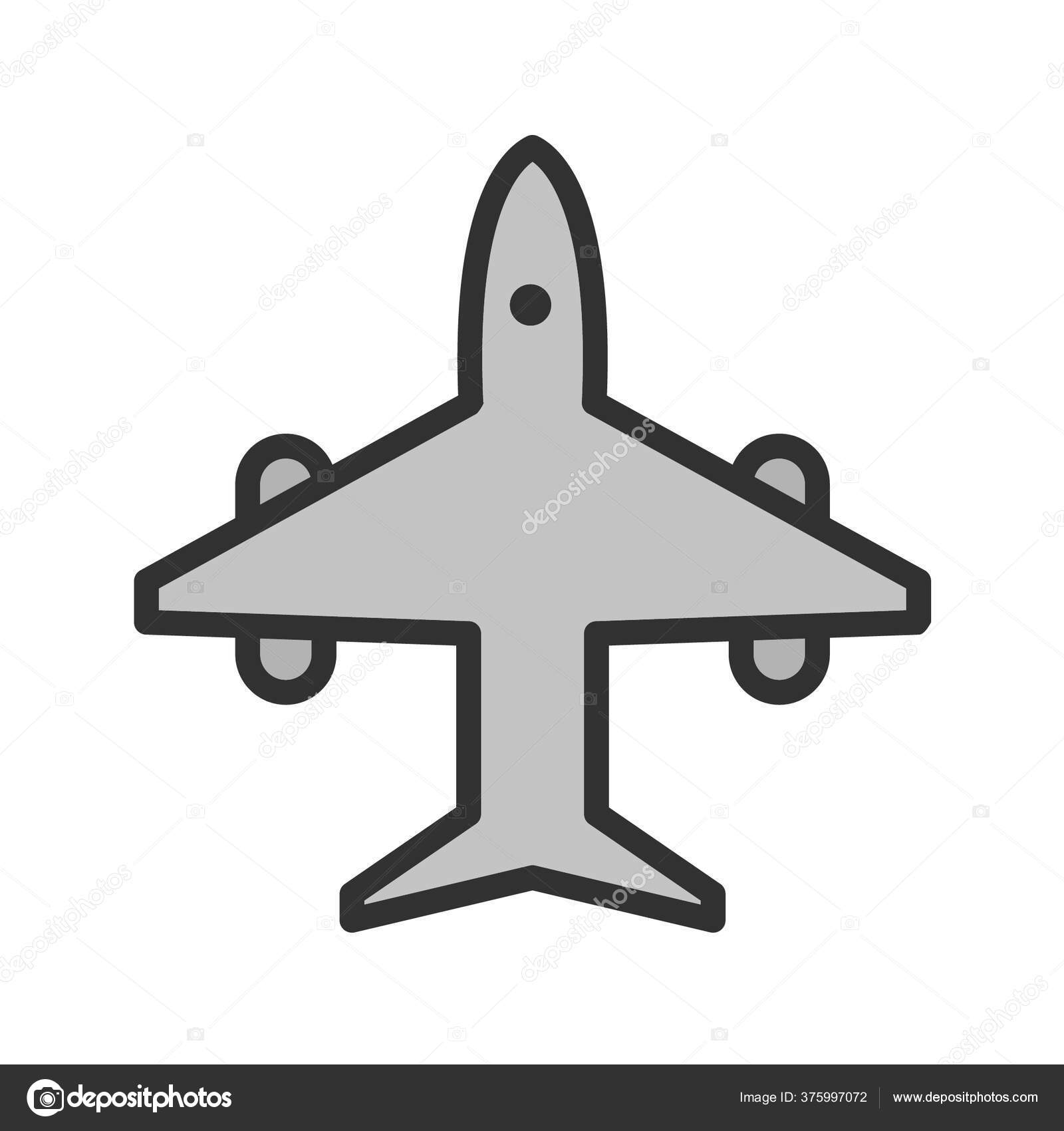 Ilustrasi Vektor Ikon Pesawat Terbang Stok Vektor C Iyikon 375997072
