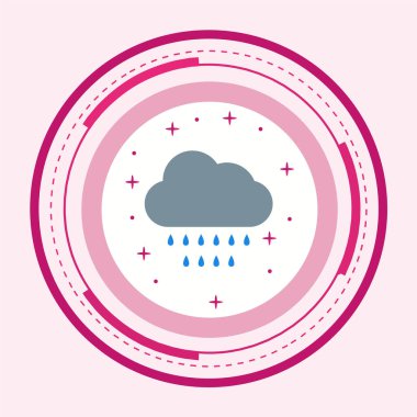 Bulut simgesinin vektör illüstrasyonu