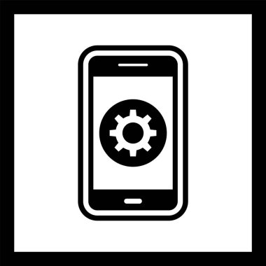 Mobil Uygulama Simgesi Moda Biçimi İzole Arkaplanda Ayarlanıyor