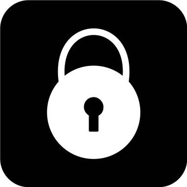 asma kilit ikon vektör çizimi