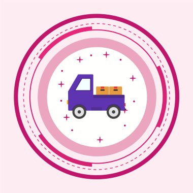 Teslimat kamyonunun vektör çizimi