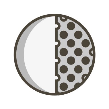 İzole edilmiş tek bir golf topunun vektör çizimi